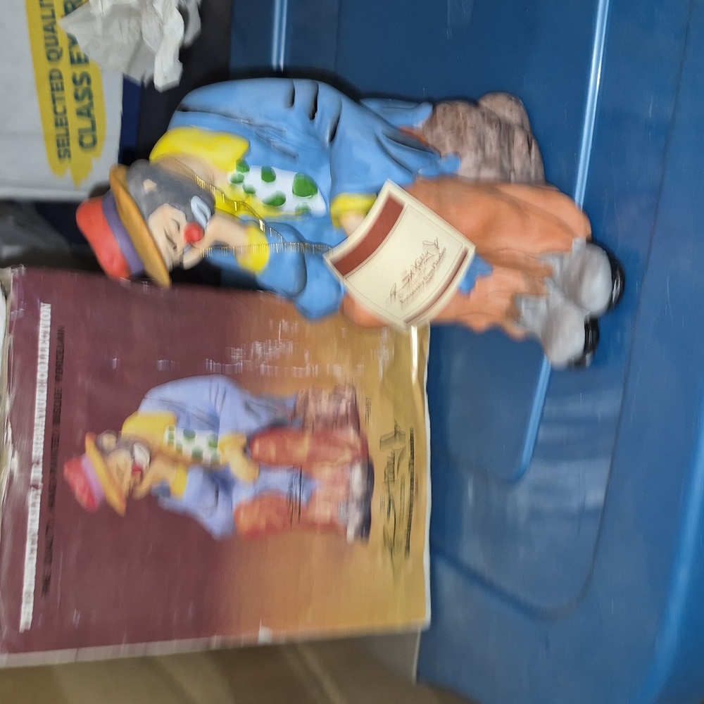 Hand Painted Bisque Porcelain Of Willie The Hobe By EMMIT KELLY JR